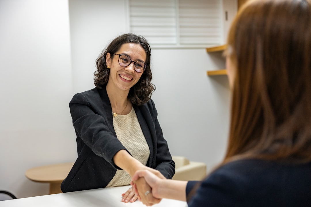 office interview handshake